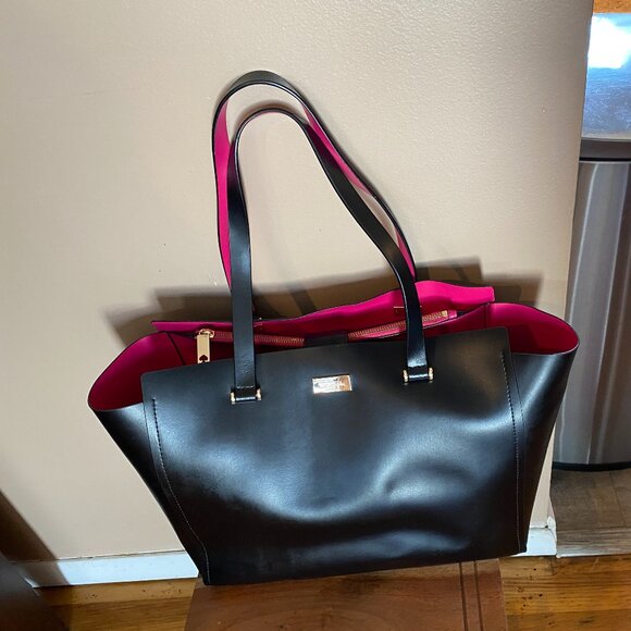 Kate Spade Large Arbour Hill Elodie Black Tote 100% Leather Bag - Picture 4 of 11